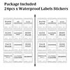 24 PCS Bathroom Labels Sticker Lotion Label Sticker Waterproof Shampoo Conditioner Body Wash Shower Soap Dispenser Labels 1