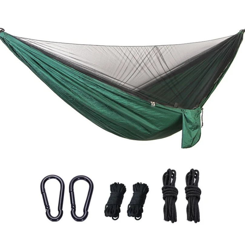 Outdoor Quick-open Mosquito Net Hammock 210T Nylon Hammock with Mosquito Net Outdoor Swing Hammock