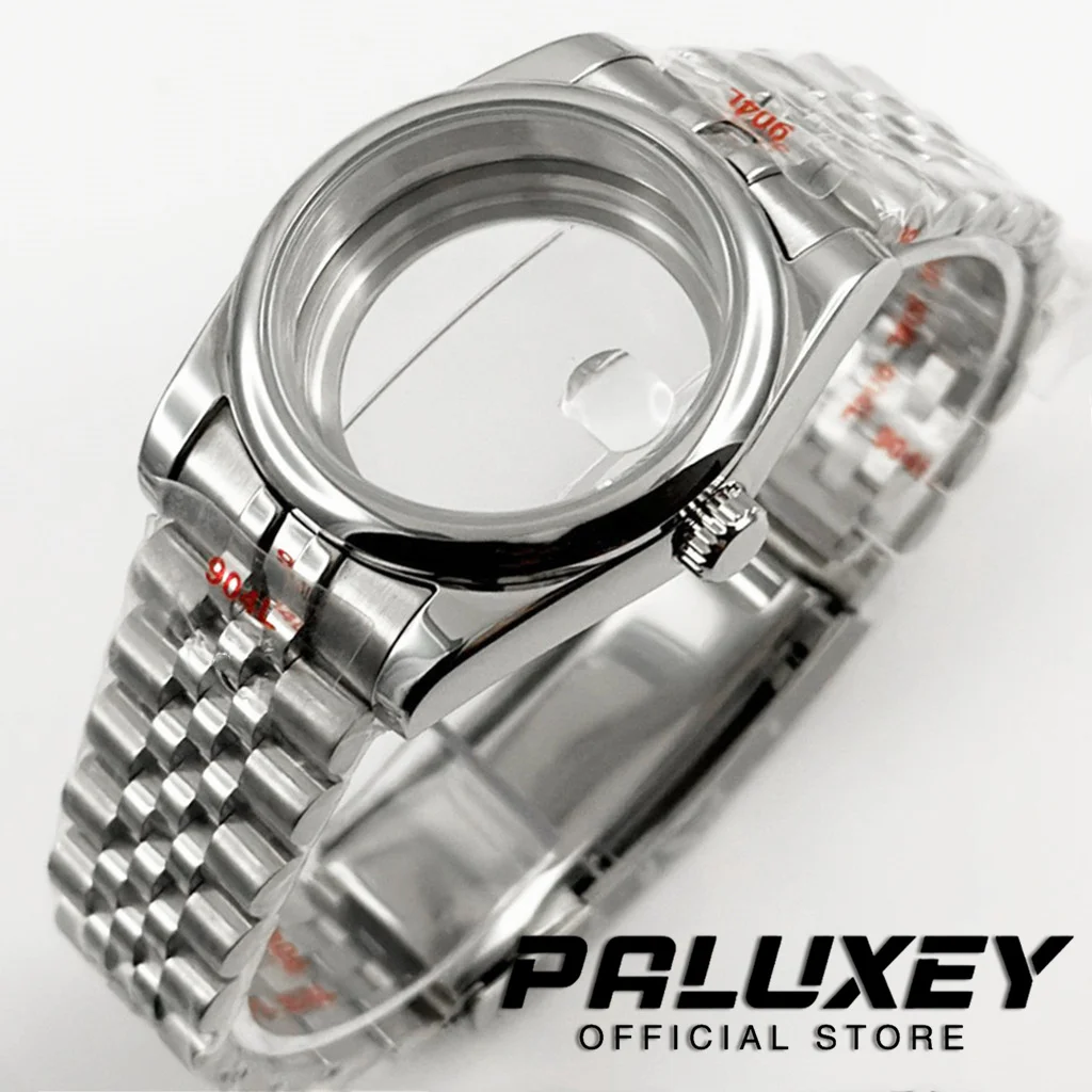 Elegant Smooth Polished Bezel Watch Case with Sapphire Crystal and Jubilee Bracelet, 36MM/40MM