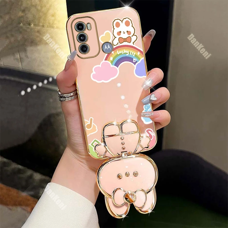 Lucky Rabbit Holder Bracelet Plating Phone Case Cover