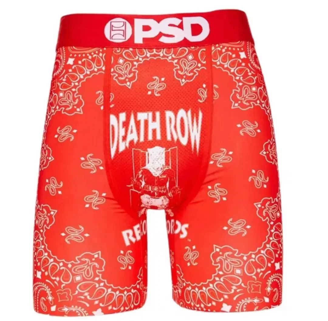 

European and American Cartoon Print Men's Ice Silk Quick-drying Extended Boxer Briefs for Basketball Fitness