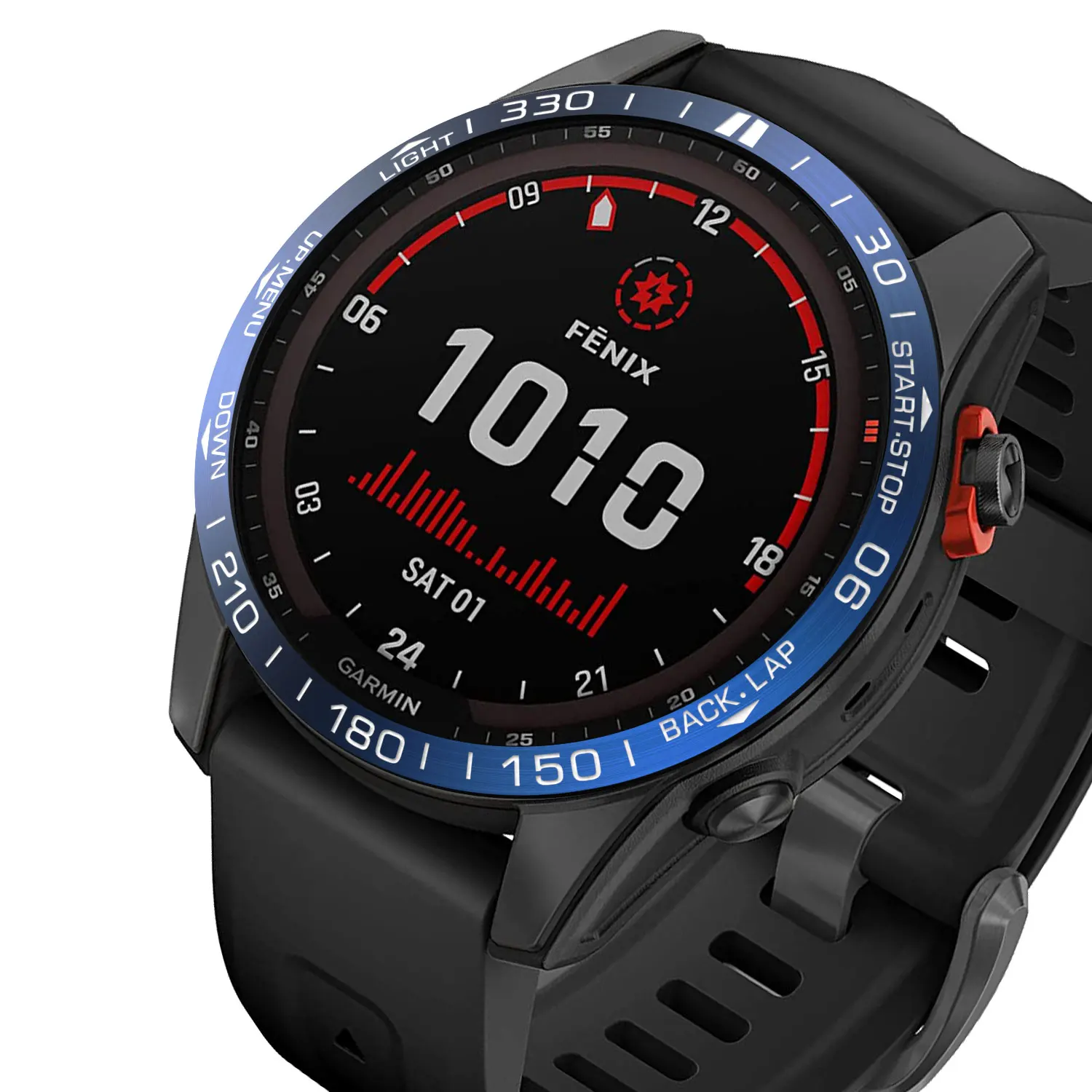 Sculptured Stainless Steel Smart Watch Bezel Ring Cover