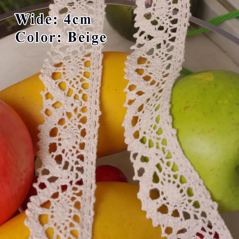 1 cm 1,5 cm 2,5 cm 4 cm 8 cm Bekleidung Nähen Stoff DIY Weiß Beige Trim Gehäkelte Baumwolle Spitze Stoff Band Handgemachte Accessoire Handwerk – Detail 13