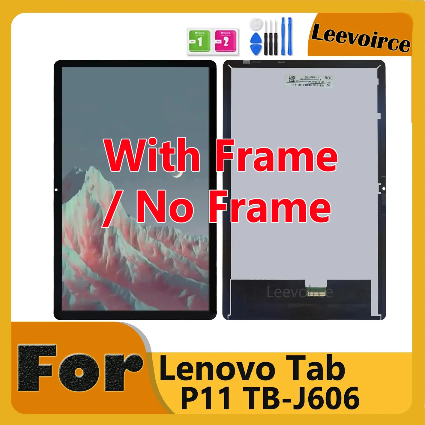 10.1 Inch For Lenovo Tab P11/P11 Plus TB-J606 TB-J606F TB-J606N LCD screen