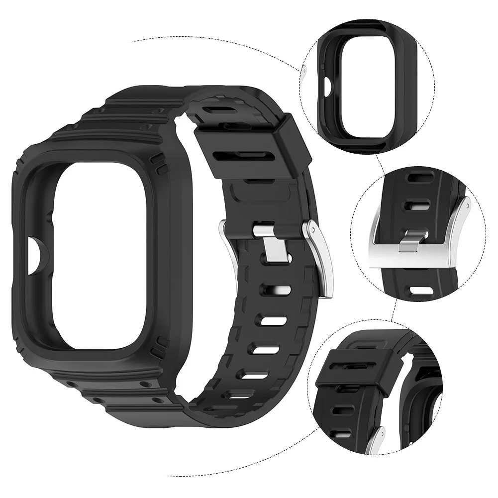 2 In 1 Per Redmi Watch 4 Case + Band Impermeabile Smart Watch Protector Shell And Band Watch Band Strap + Custodia Protettiva