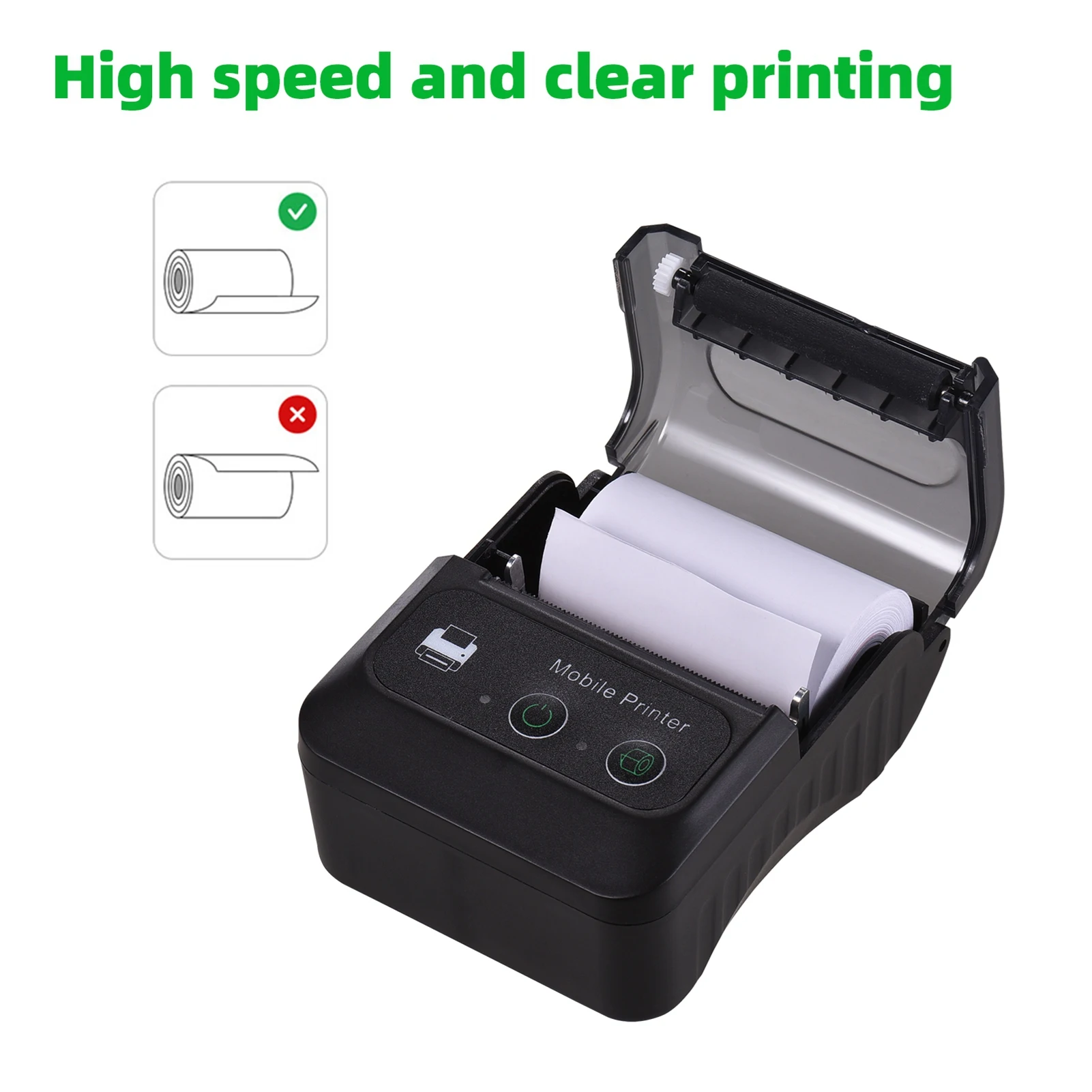 【Sale】Thermal Receipt Printer 58mm Bluetooth USB Portable Restaurant Kitchen Printer for Android for Win rechargeable battery
