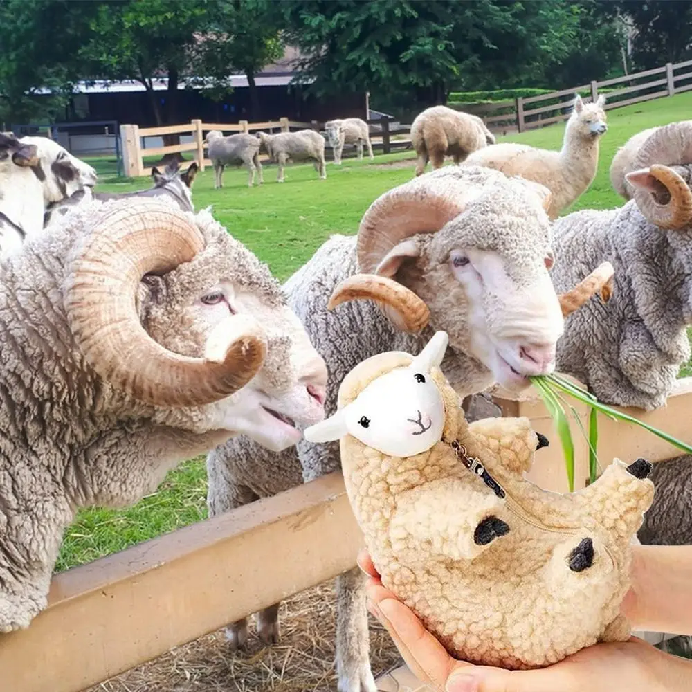 Plush Zipper Coat Plush Toys For Friend Shave Sheep Doll Lamb Shape Doll Stuffed Animals Zipper