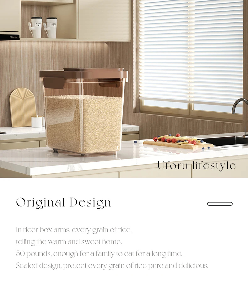 Fødevaregodkendt risbeholder med lufttæt forsegling_voghion.com