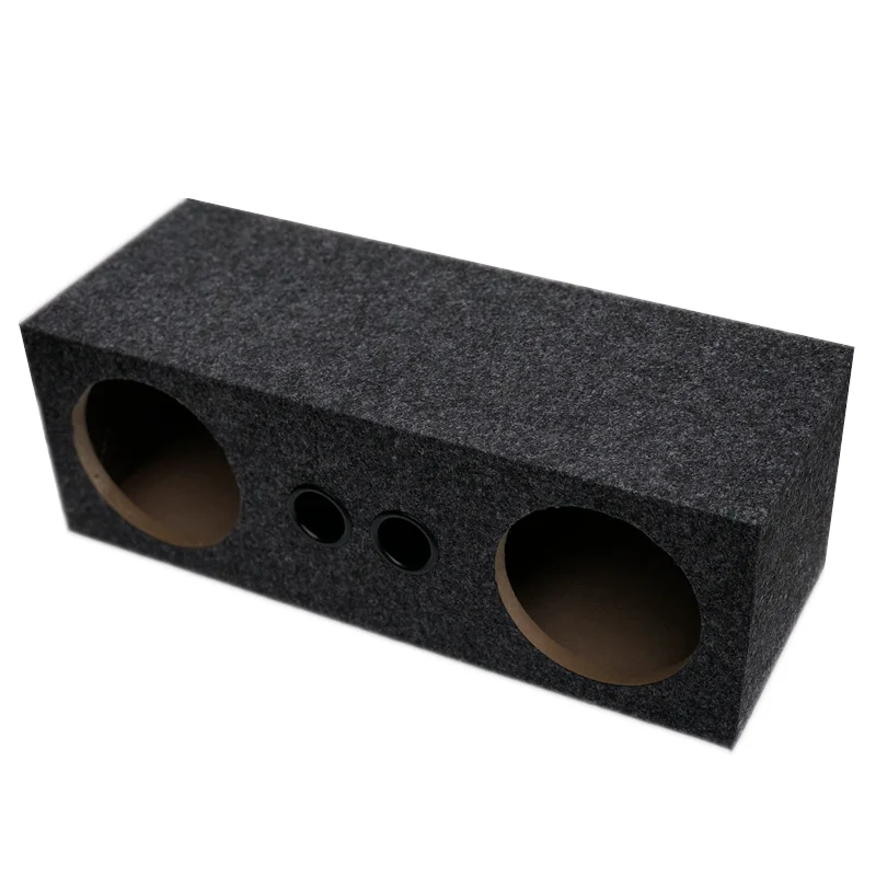 Subwoofer Empty Box, 6.5-inch Car/Home Subwoofer Box Body, DIY Audio Modification,Integrated Two Speaker Hole Wooden Box
