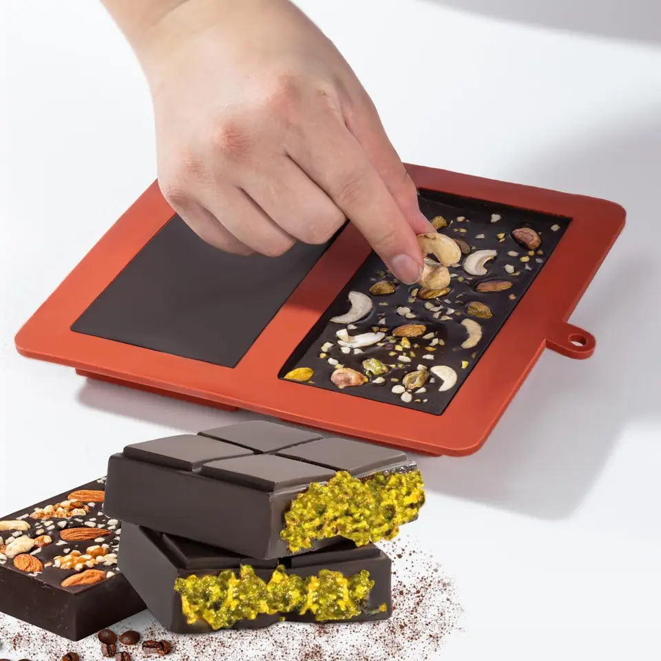 Stampo Per Cioccolatini Dubai E Kadayif Stampo Per Cioccolato In Silicone, Versatile Per Cioccolatini Dubai, Pistacchio Kadayif E Capelli D'angelo - Antiaderente E Facile Da Pulire! Cioccolato Dubai