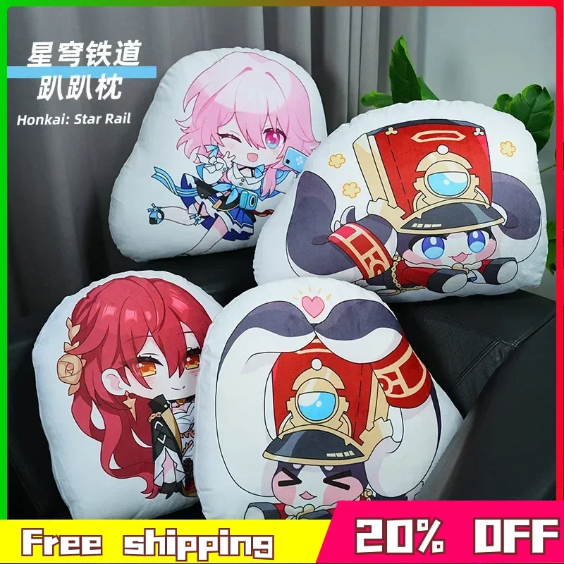

Honkai Star Rail Anime Figure Pom-pom March 7th Himeko Kawaii Plush Pillow Model Peripherals Action Figure Christmas Gift Toy