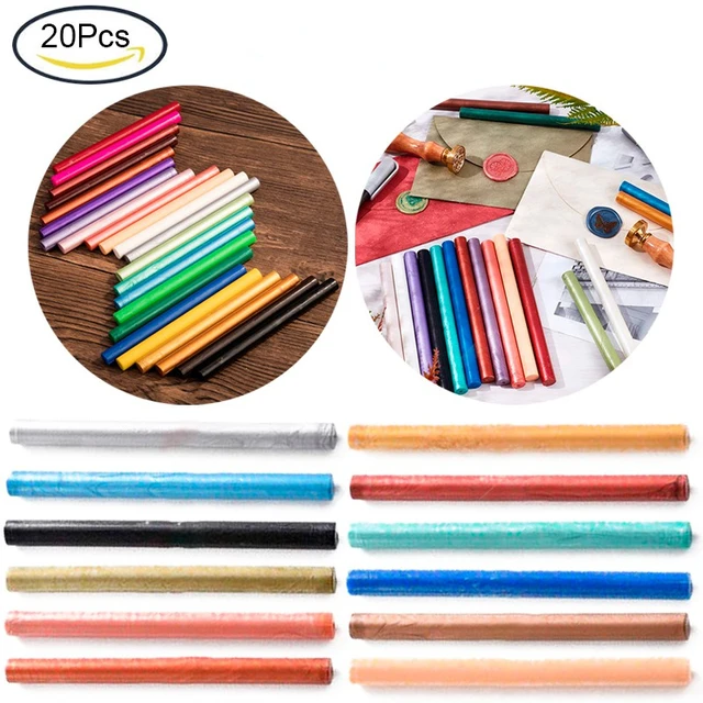 11mm Solid Color Wax Stick Large Wax Stick Set for DIY Scrapbooking  Envelope Stamping Hot Melt Adhesive Guns - AliExpress