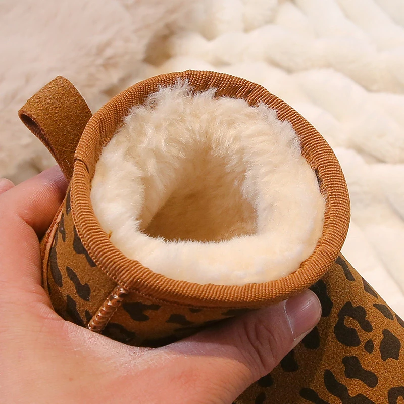 Girls Winter Snow Boots Soft Anti Slip Plush Shoes