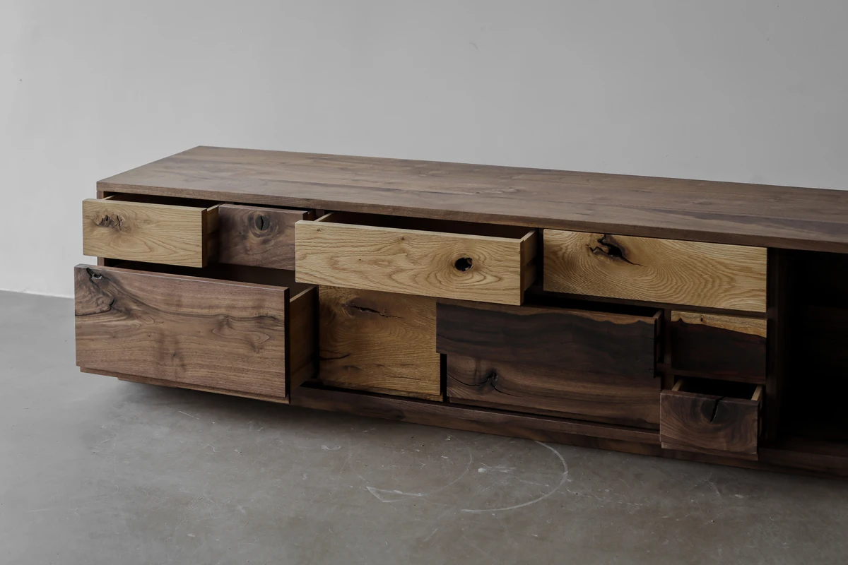 Chest Of Drawers Designer Furniture Living Room Cabinet Armario Wooden TV Stand Television Cab Inet Black Walnut