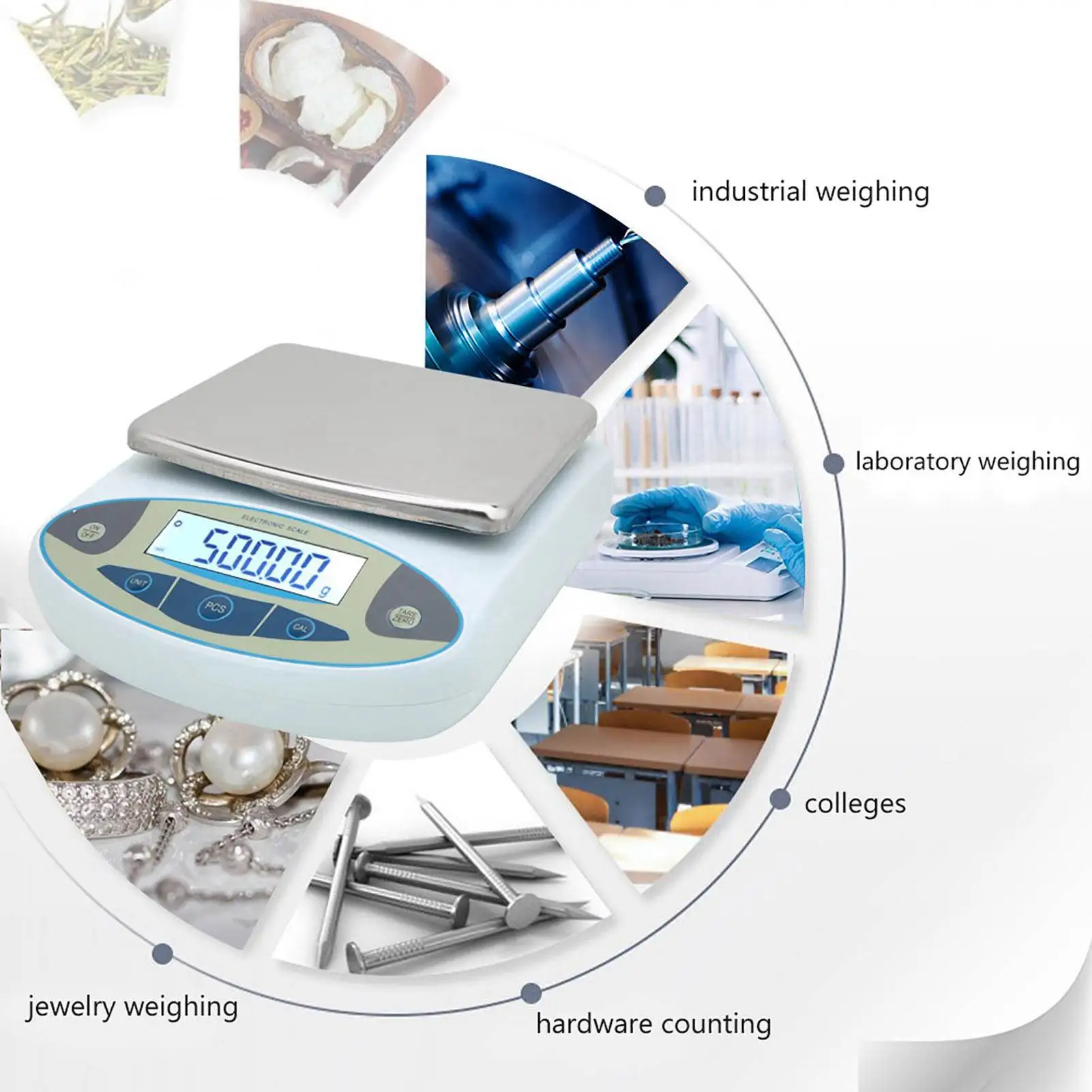 【New】Digital Scale 5000g 0.01g Accuracy Jewelry Scale Electronic Balance for Machining Tasks and Projects Electronic Balance