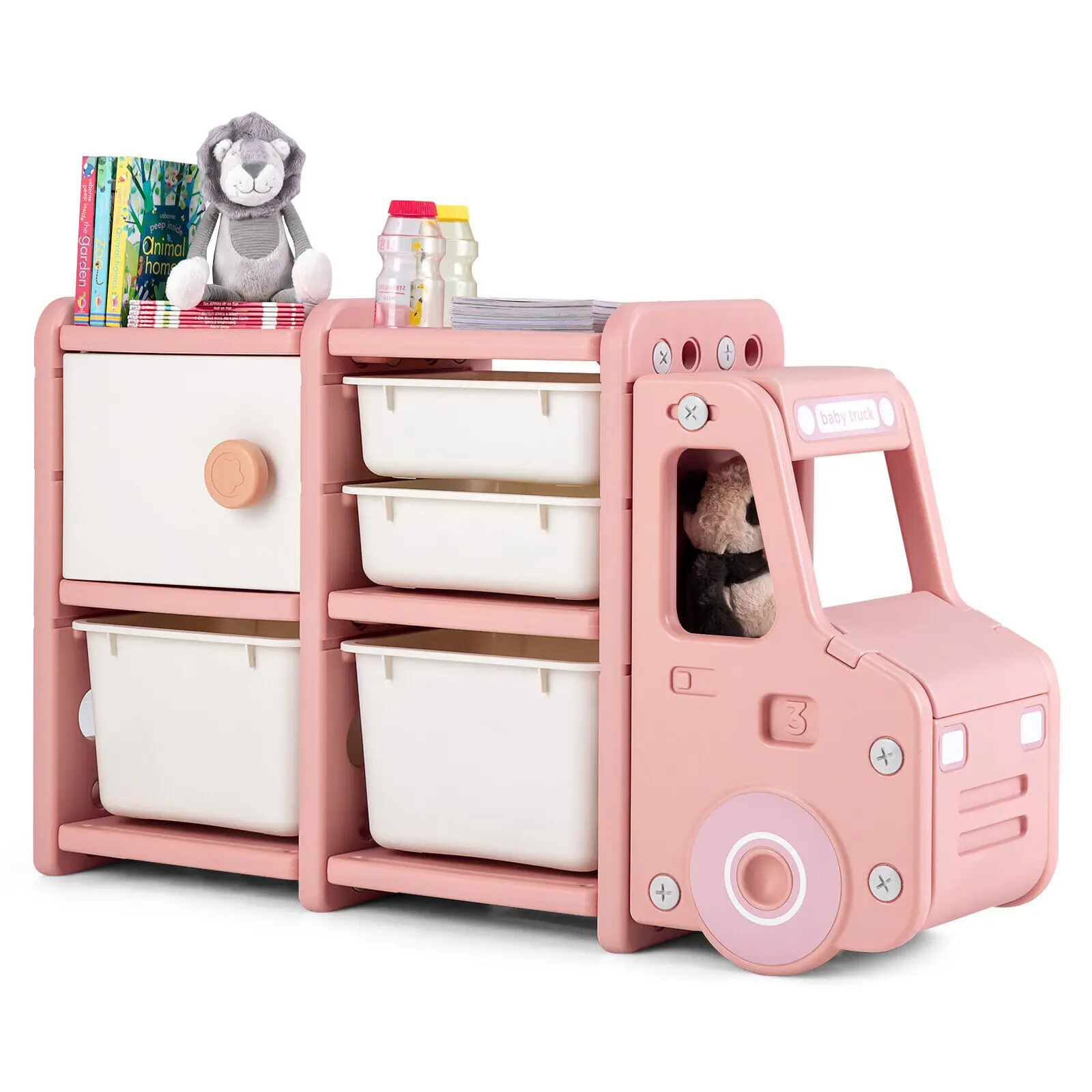 Costway-Meubles de salle de jeux pour tout-petits, armoire à bacs en  plastique, rangement de jouets pour enfants - AliExpress