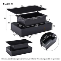 Table basse moderne à LED avec finition brillante et 4 tiroirs de rangement, table centrale pour salon, table d'appoint robuste, capacité de charge de 30 kg 2