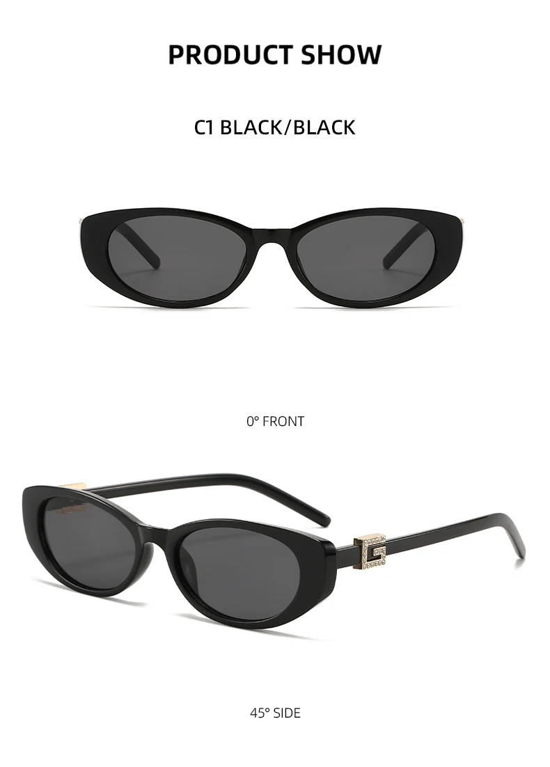 Luxuriöse Designer Cat-Eye Sonnenbrille für Damen, Retro Kleiner Rahmen, G-Luxus-Sonnenbrillen, Outdoor HD Fahrsonnenbrille, Damen-Eyewear – Detail 6