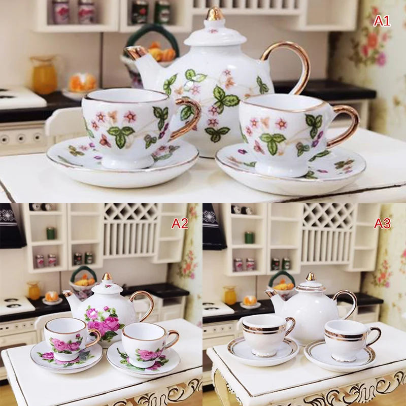 High Simulation Doll Accessories Tea Set, Classic Style High Simulation Generous Collectible Dollhouse Kitchen Decor - View #6