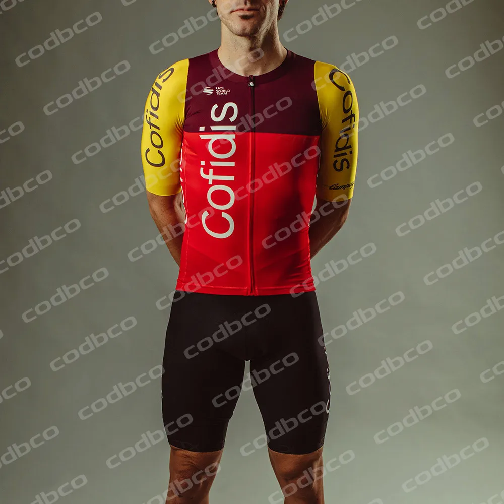 Team Cofidis Cycling Jerseys Set For Mens 20D Gel Bib Set Bicycle Clothing Bike Wear Clothes New Short Maillot Culotte Suit