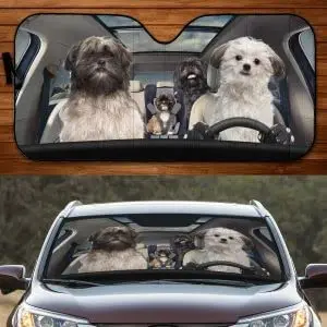 

Забавный солнцезащитный козырек Lhasa Apso для любителей семьи, для вождения собак, солнцезащитный козырек на окно автомобиля для любителей Lhasa Apso, козырек на лобовое стекло автомобиля для УФ