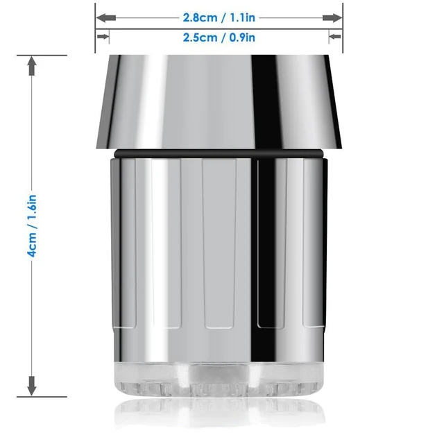 7-Color Change Automatically LED Faucet Head Glow Water Saving Stream Light Faucet Aerator Tap Nozzle for Kitchen Bathroom 6