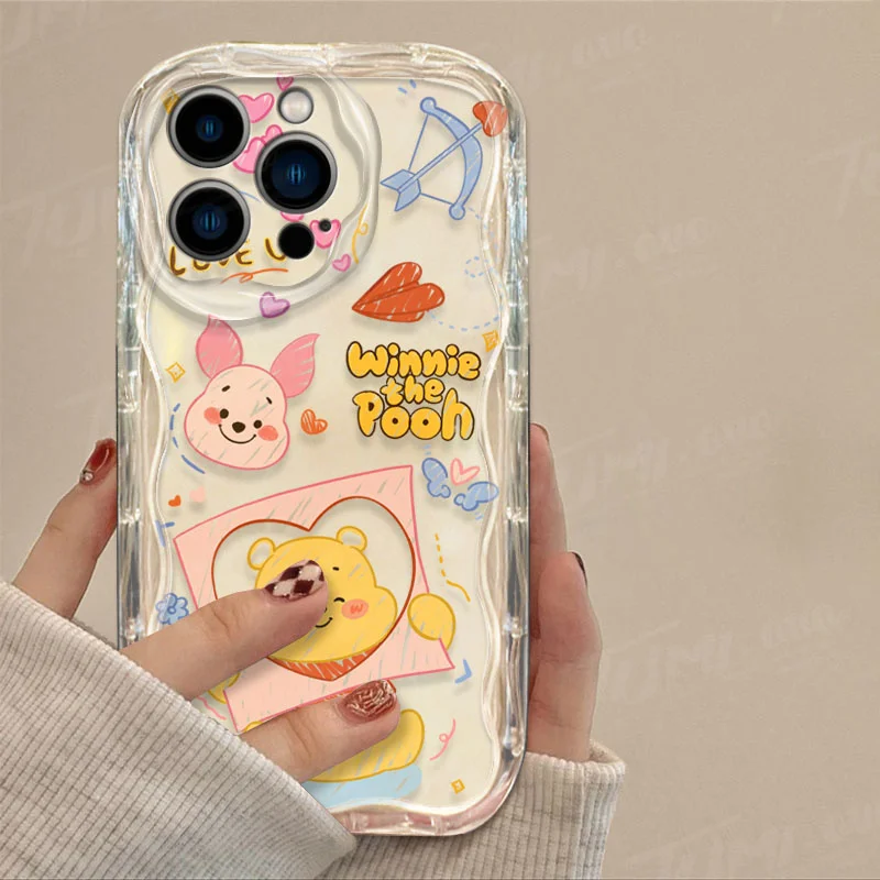 thumbnail image 1 of Disney-funda de silicona suave para iPhone, carcasa transparente de Winnie The Pooh 3D Wave para iPhone 15, 14, 13, 12, 11 Pro Max, X, XR, XS, 8, 7, 6, 6S Plus, SE 2020, 1 of 5