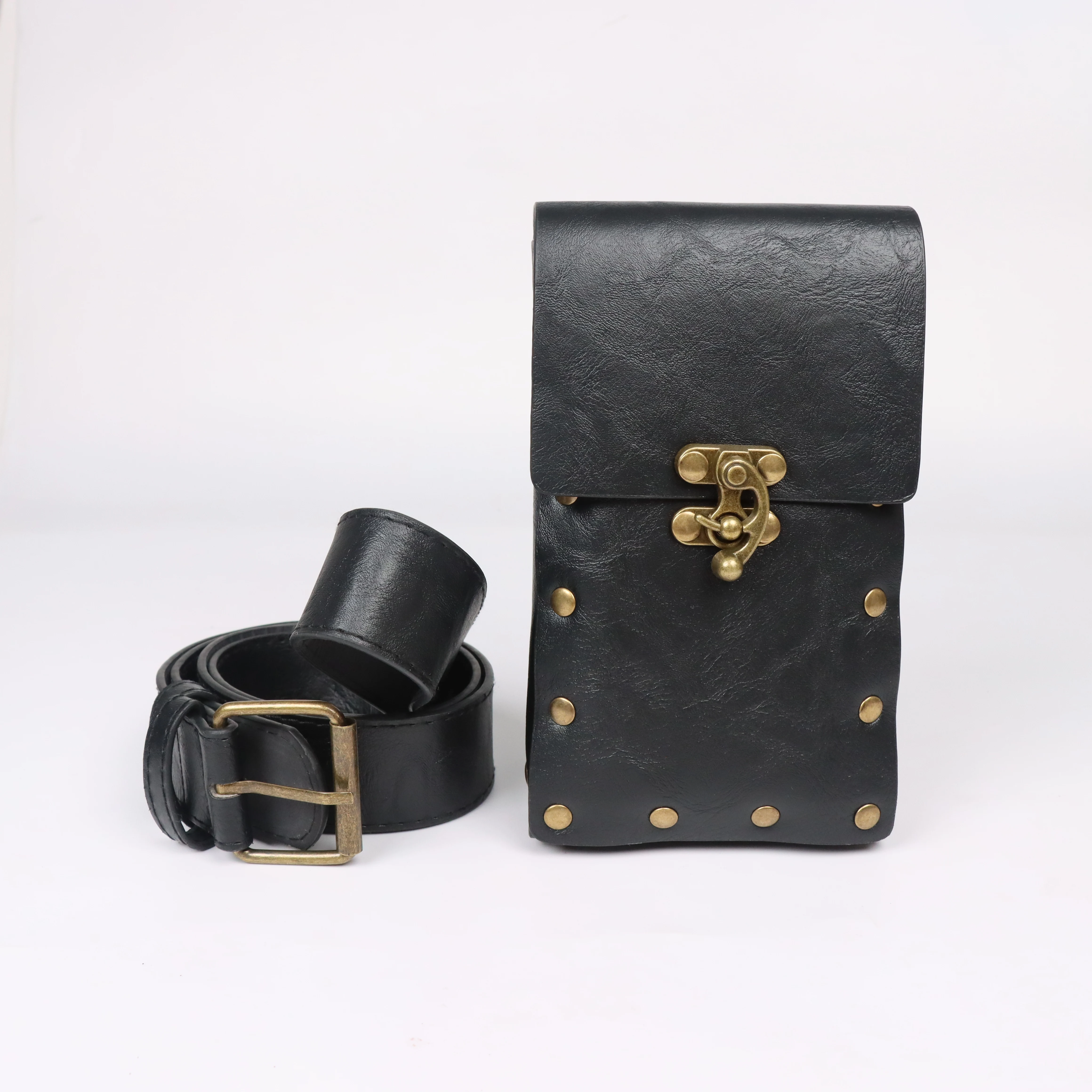 Ceinture Medievale Femme HiiFeuer Ceinture Médiévale Femme - Faux Cuir Avec Chaîne Métal - Style Vintage Réglable Pour Robes Ceinture Faux Cuir Chaîne