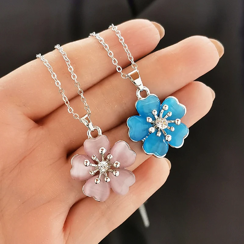  Necklace Pendant Plum Blossom Cherry Flowers Rose