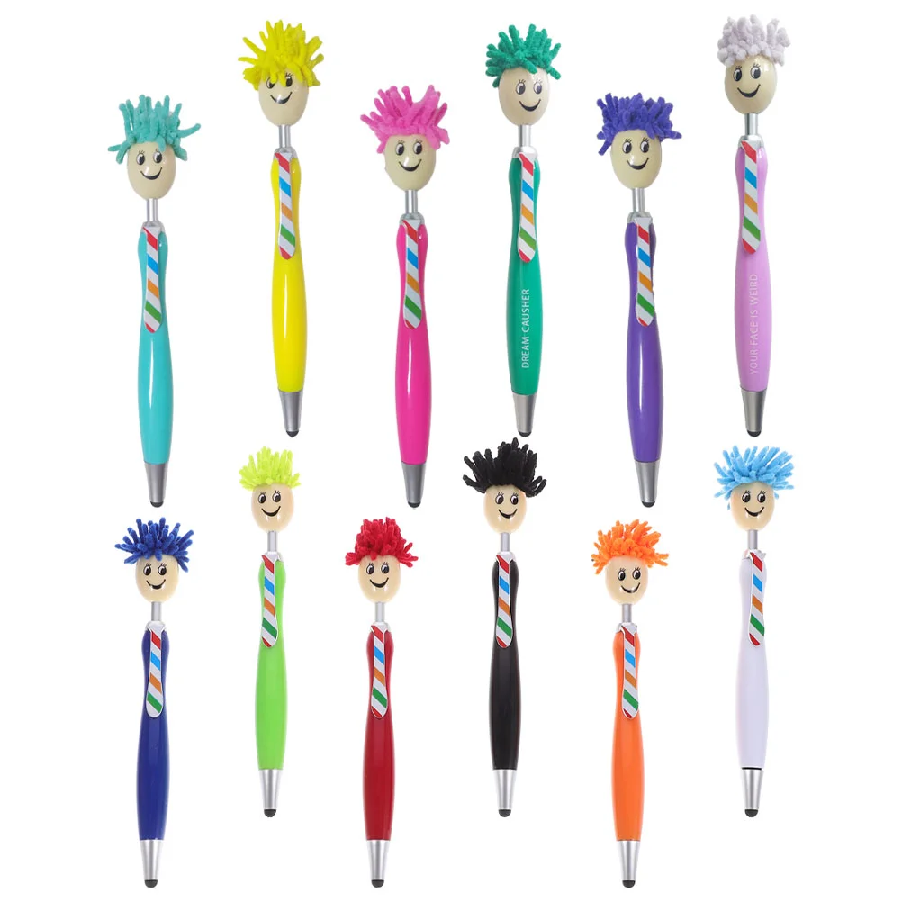 

Mophead Ballpoint Pens Funny Plush Hair Ink Pens Novelty Writing Decorative Signing Goodie Bag Fillers