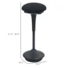 Backless Wobble Chair, Adjustable Active Ergonomic Stool Chair, with Rocking Motion, Padded, Black 4