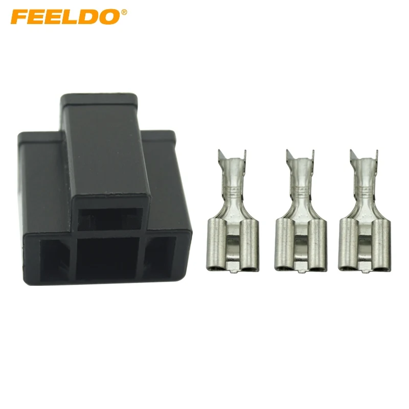 

FEELDO 1PC Car Motorcycle H4/HB2/9003 Bulb Waterproof DIY Female Quick Adapter Connector Terminals Plug #J-2751