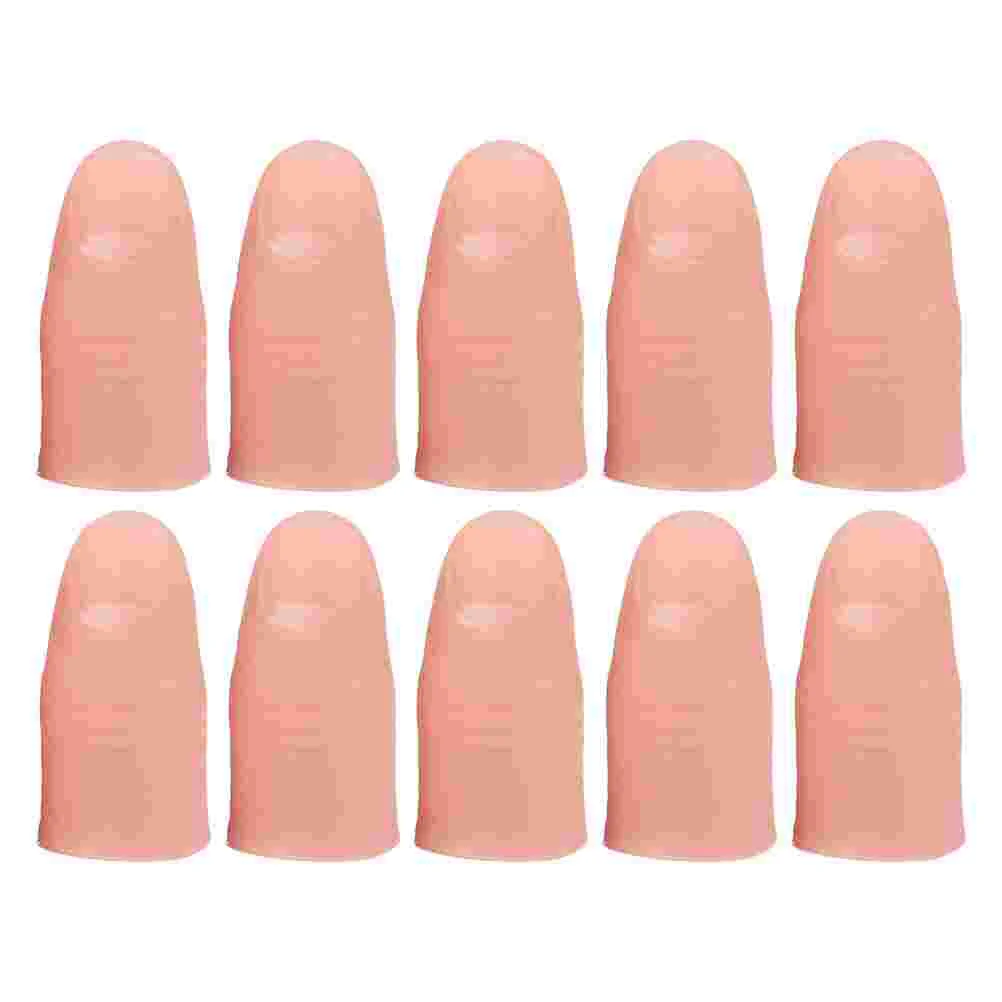 

10 Pcs Thumb Ring Finger Cots Cover Toys Body Vinyl Funny Fake Simulation Plaything