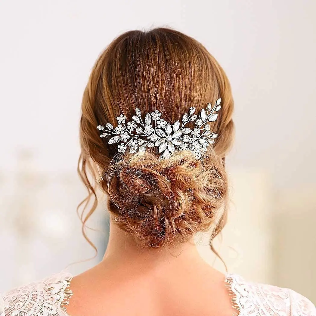 Hair Comb Hair Accessory Hair Headdress Bridal Headwear New Hair Card Bridal Headdress Handmade Inlaid Crystal Comb Ladies Rhinestone Gift Wedding Portrait Accessories