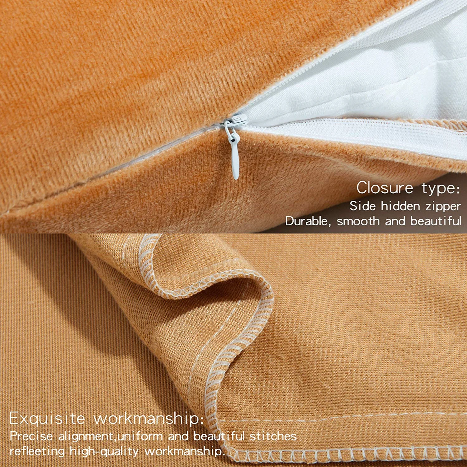 Ntbay Easy Care Warm Fuzzy Velvet Body Pillowcase, Ultra Soft and Cozy Body Pillow Cover with Zipper Closure 3