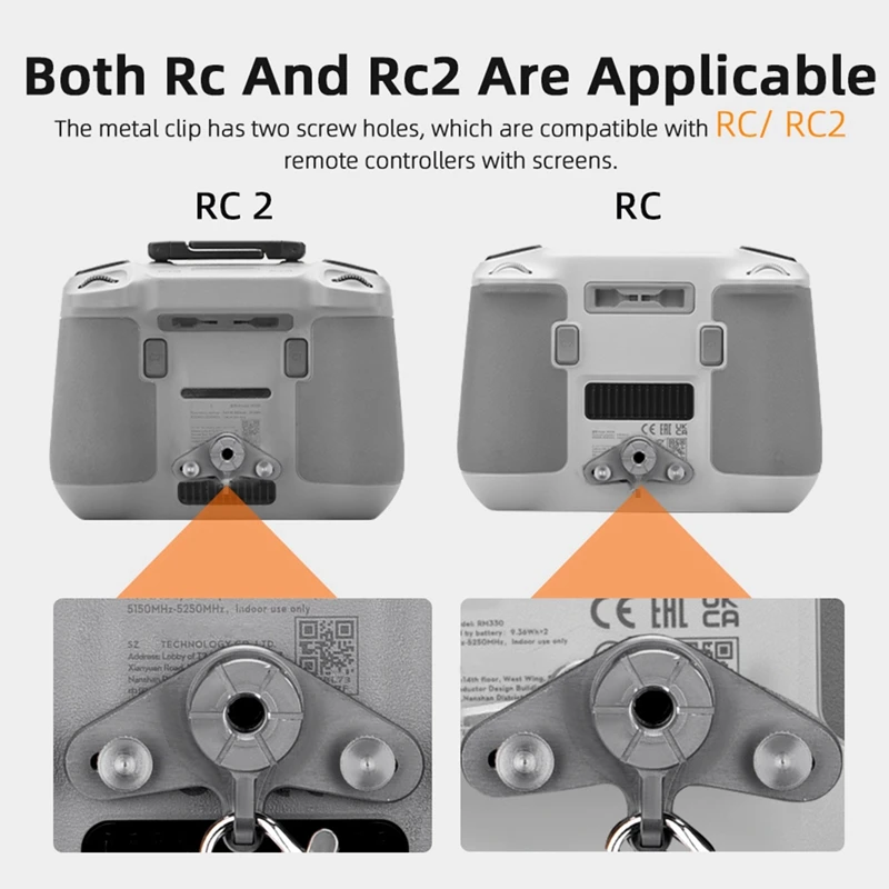 Support sangle télécommande DJI RC2/RC avec crochet écran
