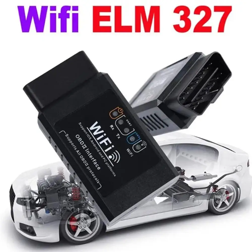 

Прибор для диагностики ошибок автомобиля OBD2 ELM327 WIFI прибор для диагностики ошибок автомобиля Android Apple черный стиль и поддержка V1.5 K2H8