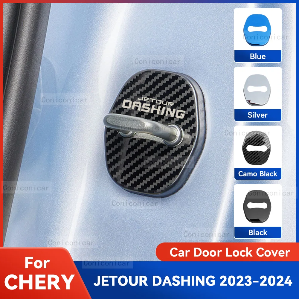 

Auto Car Door Lock Protect Cover Emblems Case Stainless Steel Decoration For CHERY JETOUR DASHING X-1 2023 2024 Accessories