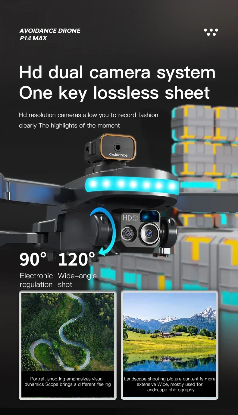 Xiaomi MIJIA P14 Drone Professional 8K GPS Dual Camera 5G Folding Obstacle Avoidance Optical Flow Positioning Upgraded 10000M