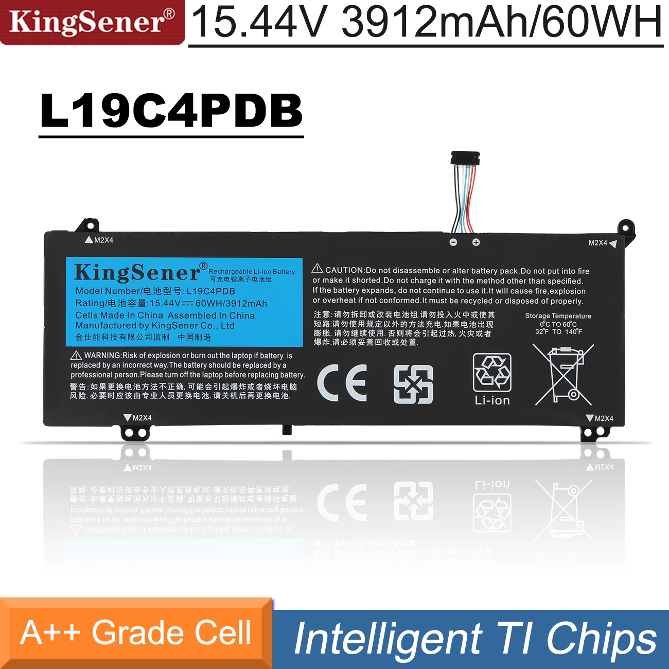 Batteria Per Laptop Kingsener L19C4Pdb Per Lenovo Thinkbook 14S Yoga Itl,Thinkbook 14 15 G2 G3 Itl Sono Acl Sereis 15.44V 3912Mah