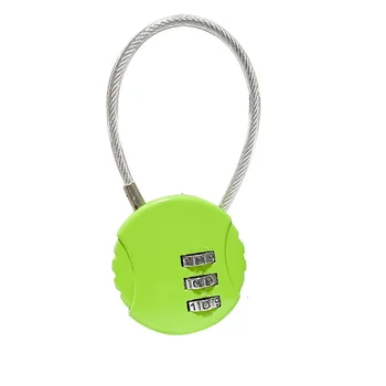 โครงกระดูกกระเป๋าเดินทางชุดค่าผสมล็อคแบบพกพา TSA ได้รับการอนุมัติ Kabel Pengaman กระเป๋าเดินทางล็อคคีย์ผสม Gembok KATA Sandi กุญแจ 25