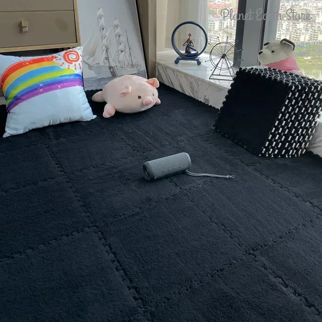 Tapis de jeu en peluche douce pour enfants, 10/20 pièces, jouets pour bébés, Puzzle en mousse Eva, pour chambre d'enfants, garde au chaud, tapis de sol 6