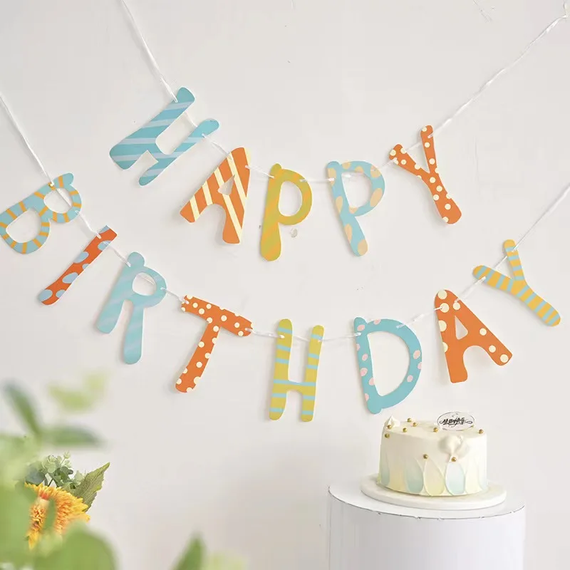 Jungle Animal Flag Banner Forest Squirrel Hedgehog Cat Fox Bunting Paper Garland Baby Shower Party Decoration