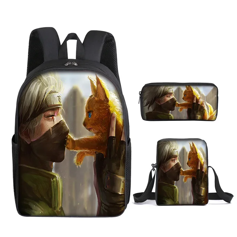 Vadobag Naruto SASUKE SAKURA Ninja Backpack For Kids - 3D Relief School & Nursery Bag, 32x26x11cm - View #7
