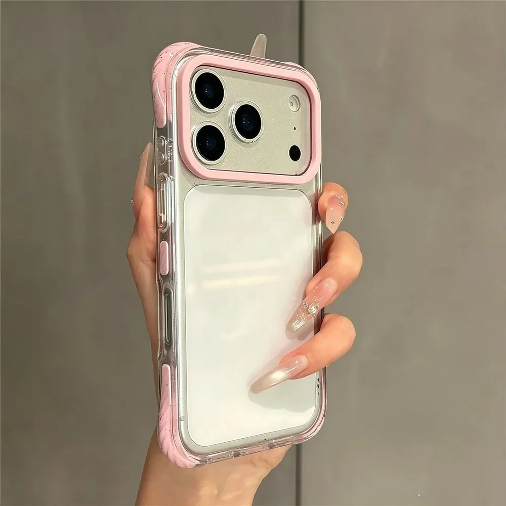 Colorful Transparent Anti-Drop Phone Case with Four-Corner Airbag Shockproof Protection