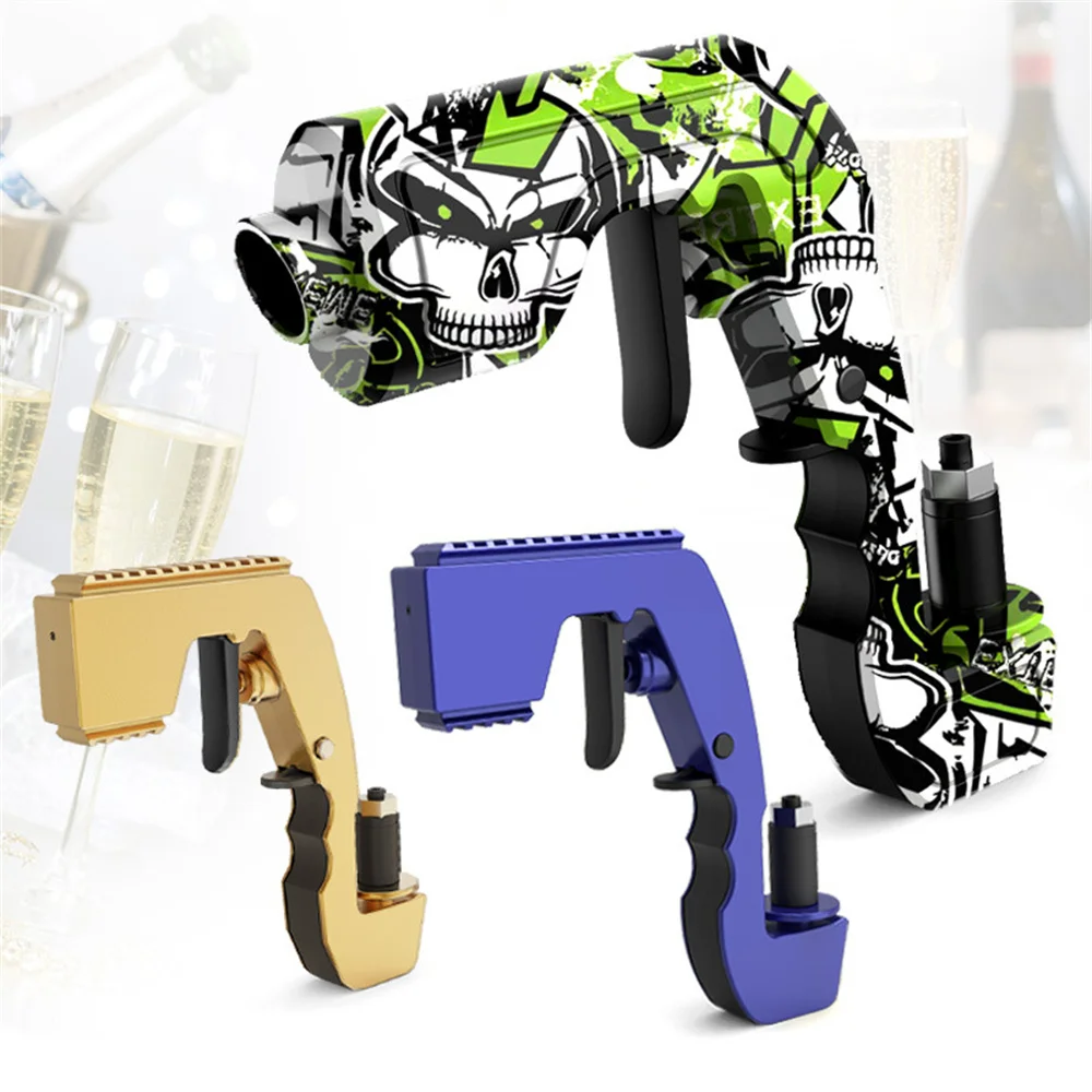 Zinc Alloy Champagne Wine Sprayer Pistol Durable Beer Bottle