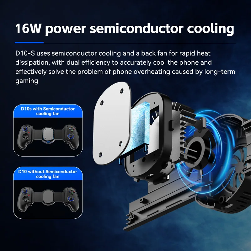 NEW BSP-D10 D10S Stretching Cooling Game Controller For SWITCH/Android/Apple IOS Tablet /PS3/PS4 ForXBOX Gamepad Streaming