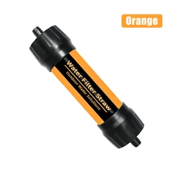 Compact Outdoor Water Purification Straw - Portable Survival & Emergency Filter (Orange)