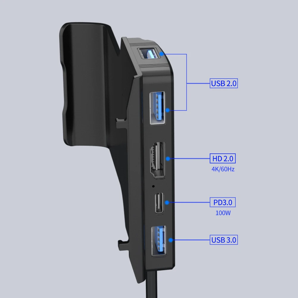 スチームデッキドッキングステーション用ドックホルダー、5 in 1、USB 