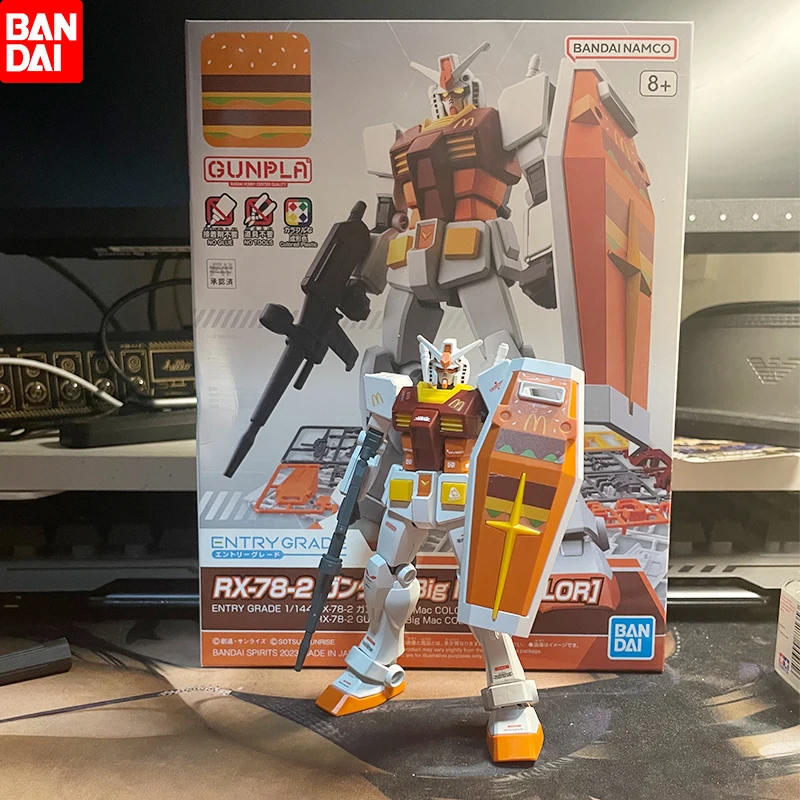 

Bandai Gunpla Eg 1/144 Rx-78-2 Big Mac Color Limited Assembly Model Collectible Robot Kits Models Kids Gift